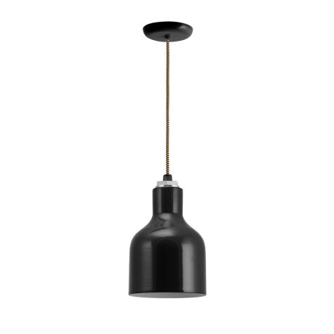 Tuscany Pendant Light, 100-Black, CSBG-Black & Gold Cloth Cord