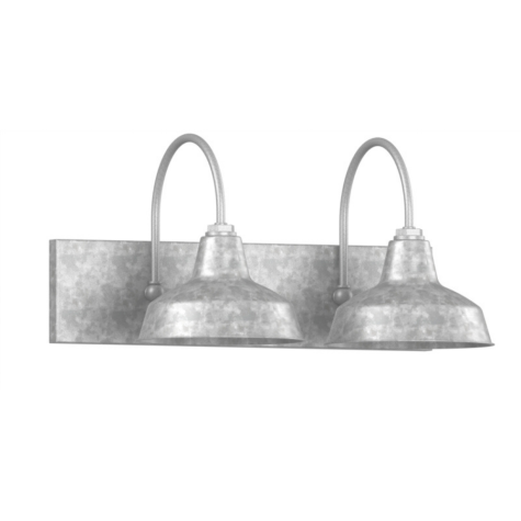 10" Austin 2-Light Vanity Sconce, 975-Galvanized