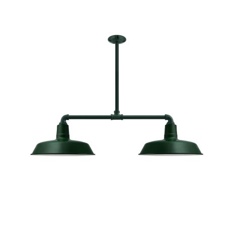 The Original™ 2-Light, 300-Dark Green, 12" Arms, 18" Stem