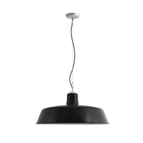 24" The Original™ Studio Light, 100-Black, CSBB-Black & Brown Chevron Cloth Cord