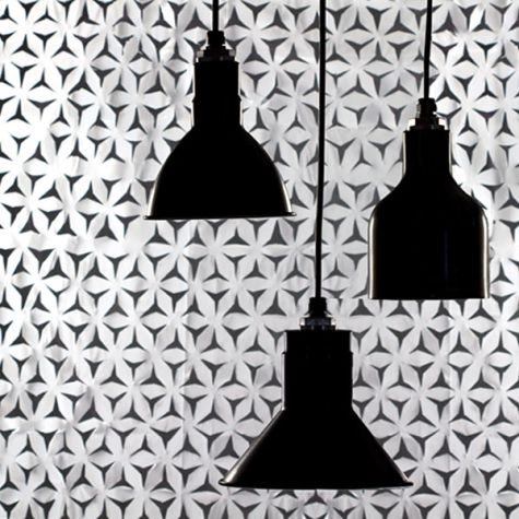 (Center) Canal Cord Hung Pendant, 100-Black Finish