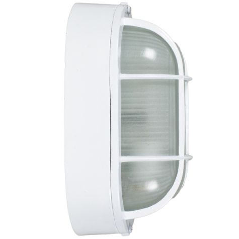 Amidships Bulkhead Wall Mount Light Fixture | Large, 200-White (Side View)