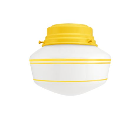 Primary Schoolhouse Flush Mount Light, 500-Buttery Yellow, Triple Painted Band