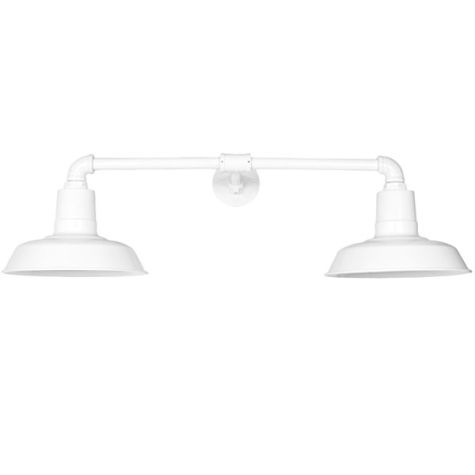 The Original™ Dual Arm Sign Light, 12" Shades, 200-White, 12" Arm Projection