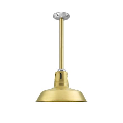 12" The Original™ Vented Stem Mount, 997-Natural Raw Brass, Narrow Slot Vents