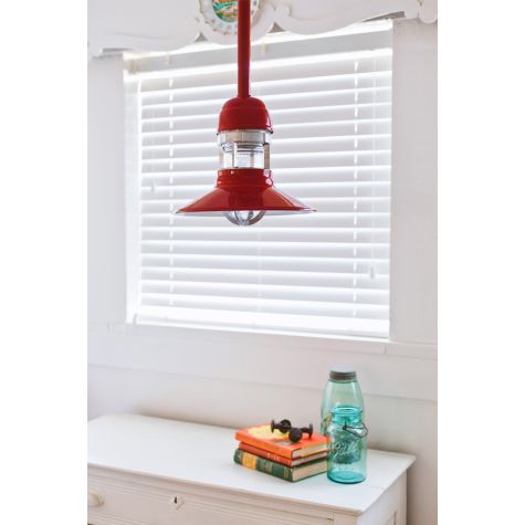12" Wallaby, 400-Barn Red with 975-Galvanized Guard, With Cap, CLR-Clear Glass