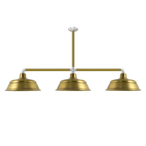 Bomber 3-Light, 998-Natural Weathered Brass, 24" Arms