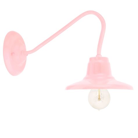 Mini Eclipse Wall Sconce, 480-Blush Pink, G48 Mini Gooseneck Arm | Shown with Nostalgic Edison Bulb