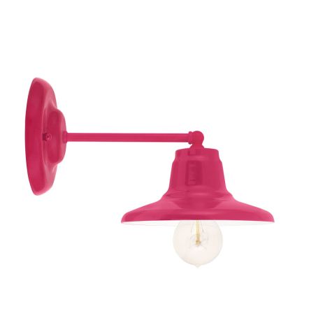 Mini Eclipse Wall Sconce, 490-Magenta, G33 Mini Straight Arm | Shown with Nostalgic Edison Bulb
