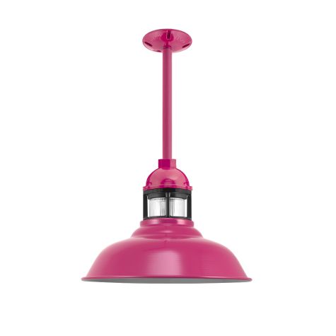 16" Outback, 490-Magenta, Guard in 100-Black, RIB-Ribbed Glass