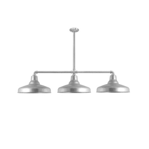 Union 3-Light, 975-Galvanized, 18" Arms, 18" Stem
