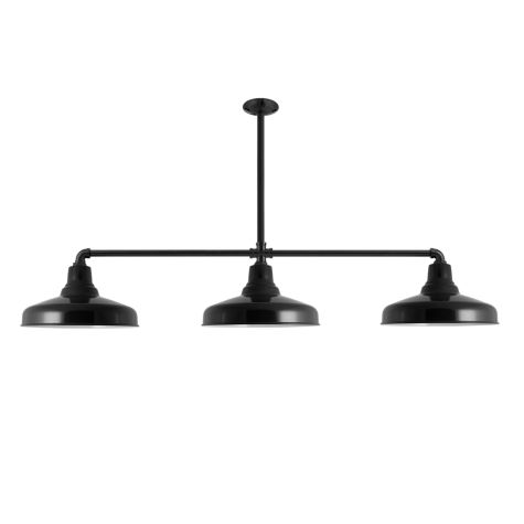 Union 3-Light, 100-Black, 24" Arms, 18" Stem