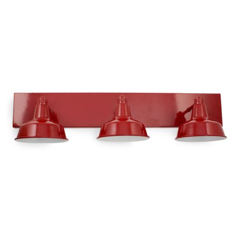 Austin Triple Straight Arm Vanity Light, 400-Barn Red