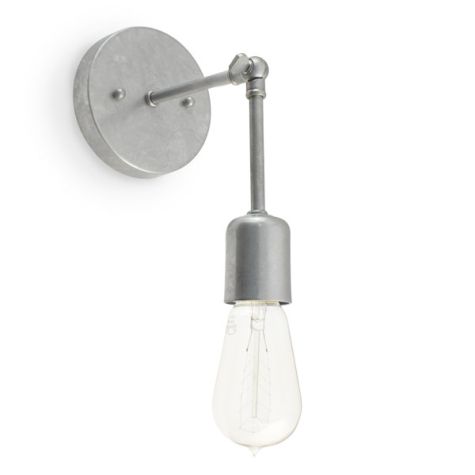 Downtown Minimalist Adjustable Sconce, 975-Galvanized, Nostalgic Edison-Style 1890 Era 40W Bulb