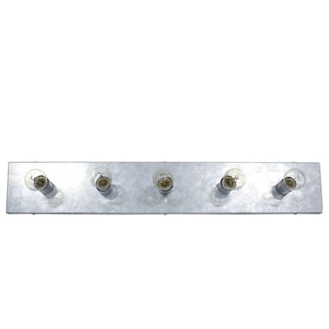 Vanity Stripe Light, 5-Light, 975-Galvanized, Nostalgic Edison 1890 Era 40W Bulbs