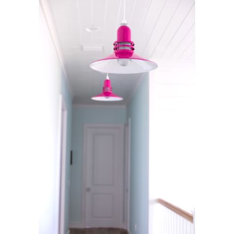 16" Cherokee Pendants, 490-Magenta, SWH-Standard White Cord