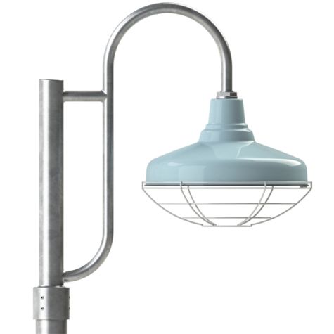 14" Union, 715-Delphite, Wire Cage, 975-Galvanized, Single Decorative Post Mount, 975-Galvanized, Smooth Direct Burial Pole, 975-Galvanized