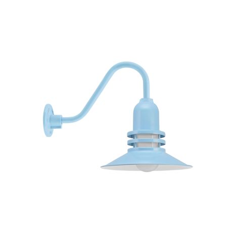 12" Cherokee LED, 715-Delphite Blue, FST-Frosted Glass, G26 Gooseneck