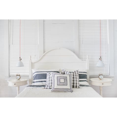 10" Kao Gladstone, 200-White, Nickel Socket with Paddle Switch, TRD-Red Cotton Twist Cord | Customer Submission