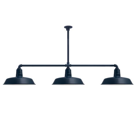 The Original™ 3-Light, 705-Navy, 24" Arms, 18" Stem, Heavy Duty Stem Mount Canopy