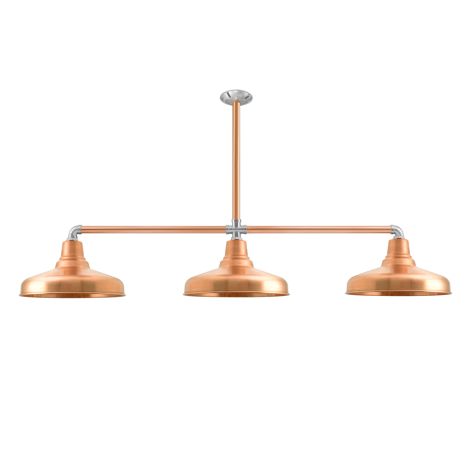 Union 3-Light, 995-Natural Raw Copper, 24" Arms, 18" Stem