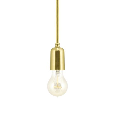Downtown Minimalist Stem Mount Pendant, 997-Raw Brass, Edison-Style Victorian Bulb