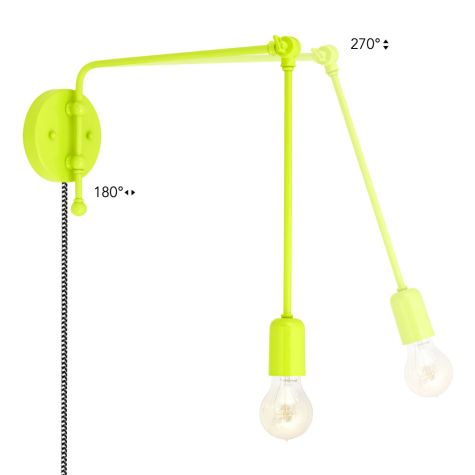 Downtown Swing Arm Sconce, 380-Chartreuse, G67 Arm