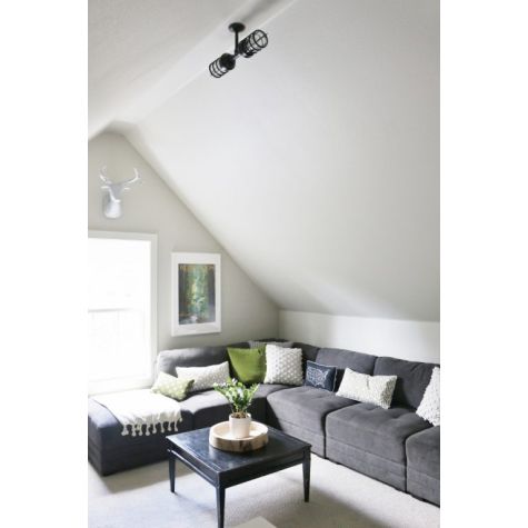 Industrial Loft Double Pendant, 100-Black, CGG-Standard Glass, CLR-Clear Glass | Courtesy of Jones Design Company