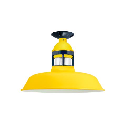 14" Sydney LED, 500-Buttery Yellow, Guard in 705-Navy, RIB-Ribbed Glass, Mounting in 705-Navy