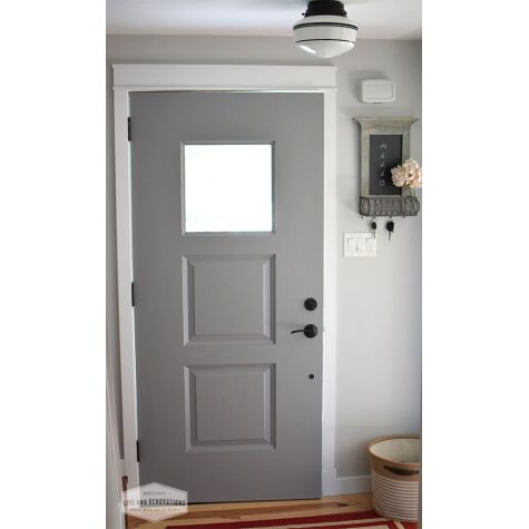 Primary Schoolhouse Flush Mount Light, 100-Black, Small Opaque Glass, Triple Painted Band | Photo Courtesy of Life & Renovations