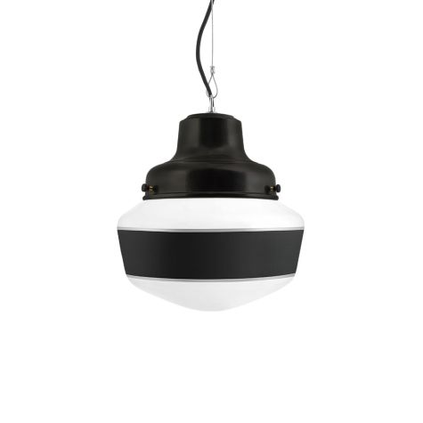 Primary Schoolhouse LED, 100-Black, Small Glass, Single Painted Band, 100-Black, SBK-Standard Black Cord