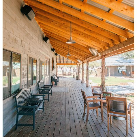 (5) 14" Original™ Vented Stem Mount Pendants, 975-Galvanized, Narrow Slot Vents, 24" Stem in 975-Galvanized | Photo Courtesy of Cobalt Living and Ashlee Newman Photography