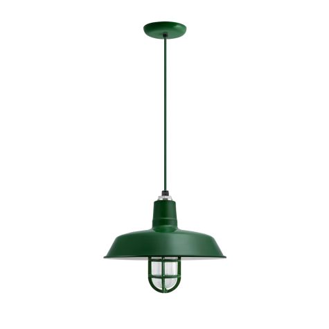 16" The Original™, 307-Emerald Green, TGG-Heavy Duty Cast Guard, RIB-Ribbed Glass, Emerald Green Cloth Cord