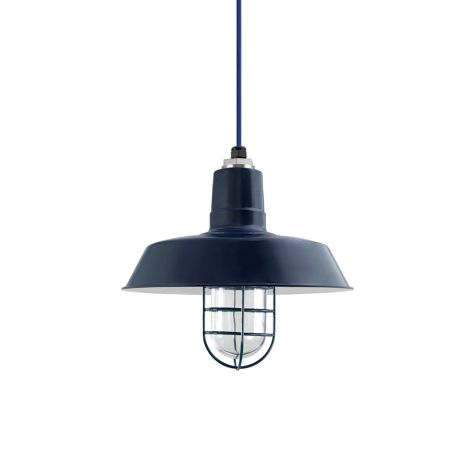 14" The Original™, 705-Navy, WGG-Wire Guard, CLR-Clear Glass, Royal Blue Cloth Cord