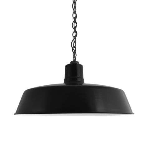 24" The Original™ Chain Hung, 100-Black, Mounting in 805-Charcoal Granite, CSB-Black Cloth Cord