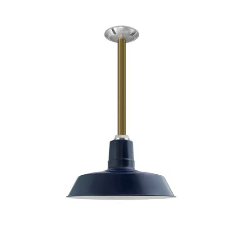 14" The Original™ Stem Mount, 705-Navy, Mounting in 998-Natural Weathered Brass