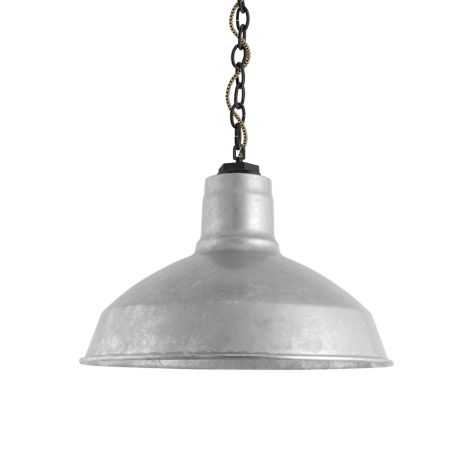 14" Dino, 975-Galvanized, Mounting in 100-Black, CSBG-Black & Gold Cloth Cord