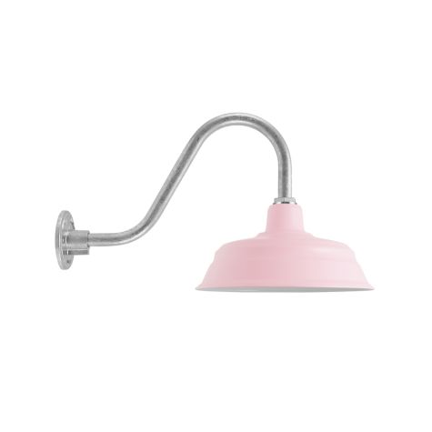 15" Bomber, 380-Blush Pink, G15 Gooseneck Arm, 975-Galvanized