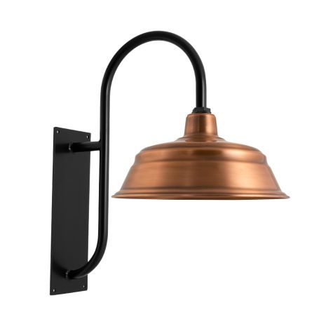17" Bomber, 996-Natural Weathered Copper, G19 Gooseneck Arm, 100-Black