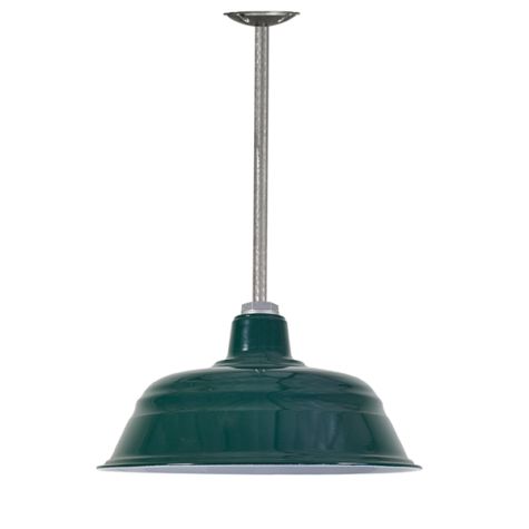 17" Bomber, 307-Emerald Green, 18" Stem, 975-Galvanized