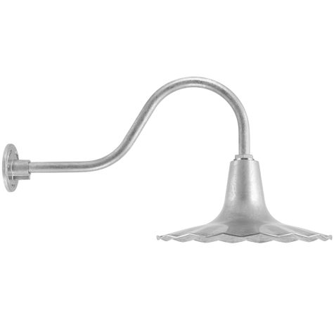 16" Seaside, 975-Galvanized, G22 Gooseneck Arm