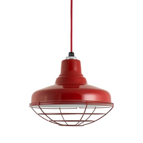 14" Union, 400-Barn Red, Wire Cage, CSR-Red Cloth Cord