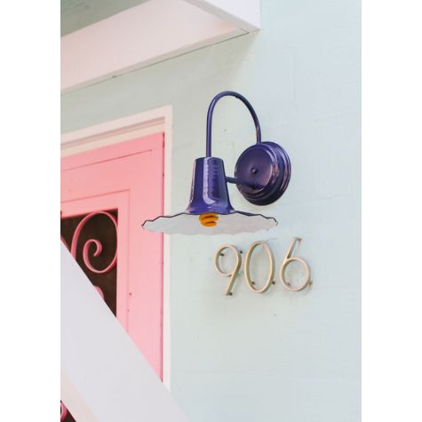 14" Seaside Wall Sconce, 750-Porcelain Cobalt Blue