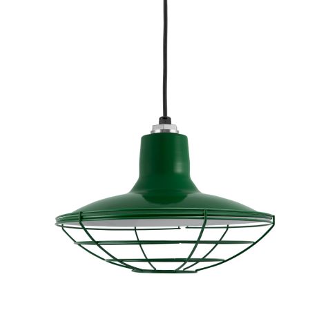 14" Dominion, 307-Emerald Green, Wire Cage, CSB-Black Cloth Cord