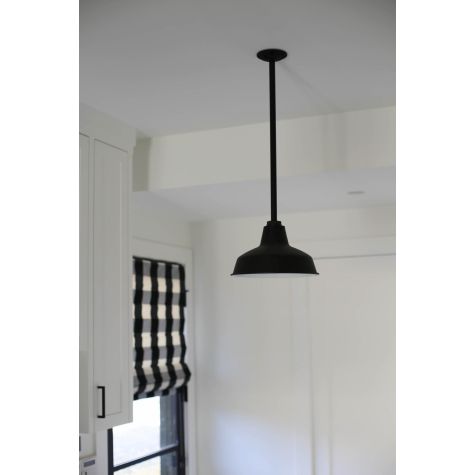 12" Avalon, 105-Textured Black, 24" Stem | Photo Courtesy of SBK Living