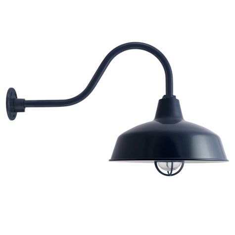 16" Avalon, 705-Navy, CGG-Standard Cast Guard, CLR-Clear Glass, G22 Gooseneck Arm