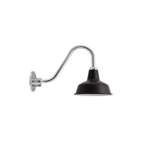 8" Avalon, 100-Black, G26 Gooseneck Arm, 980-Brushed Aluminum