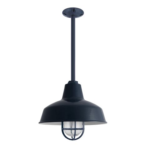 12" Avalon, 705-Navy, CGG-Standard Cast Guard, RIB-Ribbed Glass