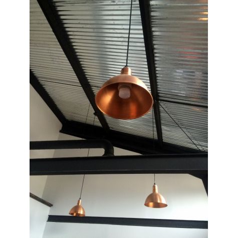 12" Wilcox, 995-Natural Raw Copper, SBK-Standard Black Cord | Customer Submission