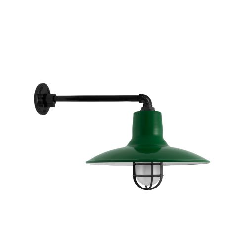 16" Dominion, 307-Emerald Green, CGG-Standard Cast Guard, 100-Black, FST-Frosted Glass, G14 Straight Arm, 100-Black